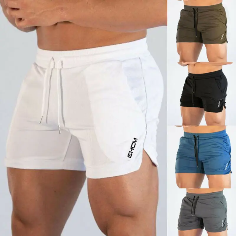 Short de jogging respirant pour hommes, pantalons courts d'entraînement, vêtements de sport de gym, vêtements de fitness décontractés