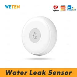 eWeLink Tuya Zigbee Water Leak Sensor Alarm Detector, Work with Tuya Hub Sonoff Zigbee Bridge, Home Assistant via Zigbee2mqtt