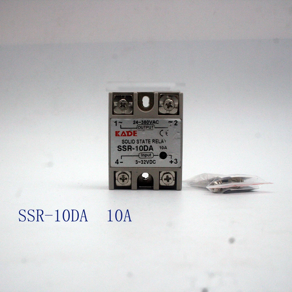 SSR -10DA/25DA/ 40DA/50DA DC Control AC SSR White Shell Single Phase Solid State Relay