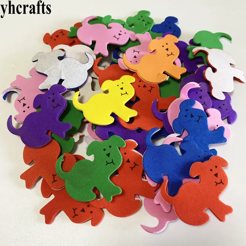 1bag/LOT.Colorful dog foam stickers Birthday gifts baby room decoration Creative craft diy toys Kindergarten crafts Activity