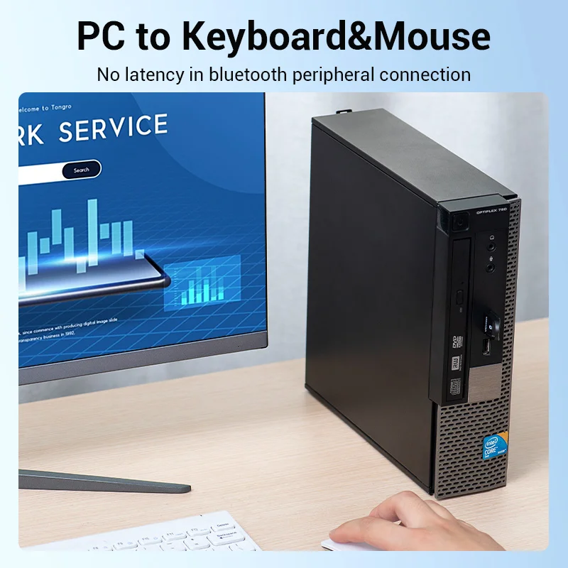 Vention USB Bluetooth 5.0 Win8/10 Drive Free Adapter for PC Mouse Keyboard Wireless Transfer Receiver Transmitter Dongle