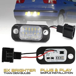 2Pcs Car LED License Number Plate Light Lamps  For VW Golf 3 Hatchback Cabriolet Polo MK3 6K Seat Ibiza 2 Toledo 1L Cordoba 6K