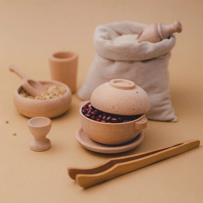 

9 шт., детская игрушка, деревянный дом, кухонный игрушечный набор, детский игровой набор, деревянная имитация, кухонная посуда, Обучающие Игрушки для раннего развития