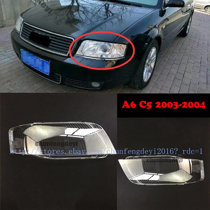 

Для Audi A6 C5 2003-2004 2 шт. левая и правая передняя крышка для фар