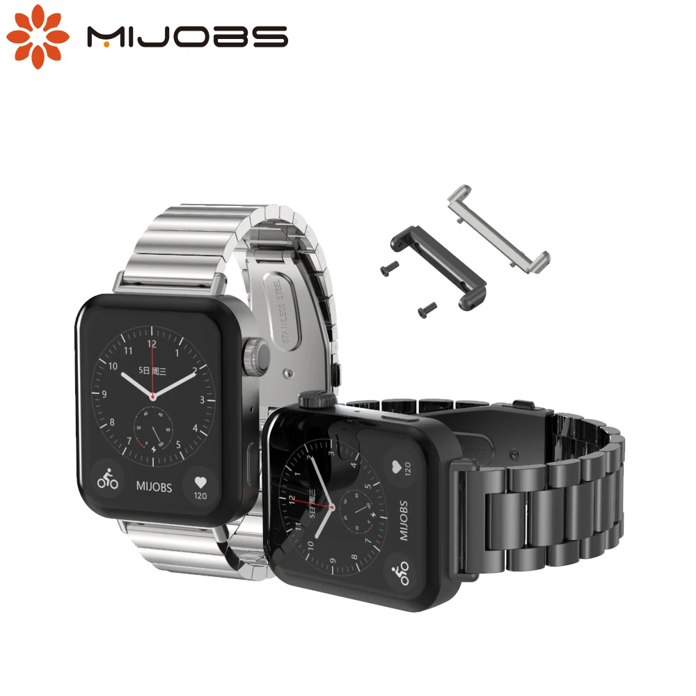 Strap for Xiaomi Mi Watch Wristband Metal Stainless Steel Bracelet Correa for Mi Watch Strap Connector for Mi Watch Accessories