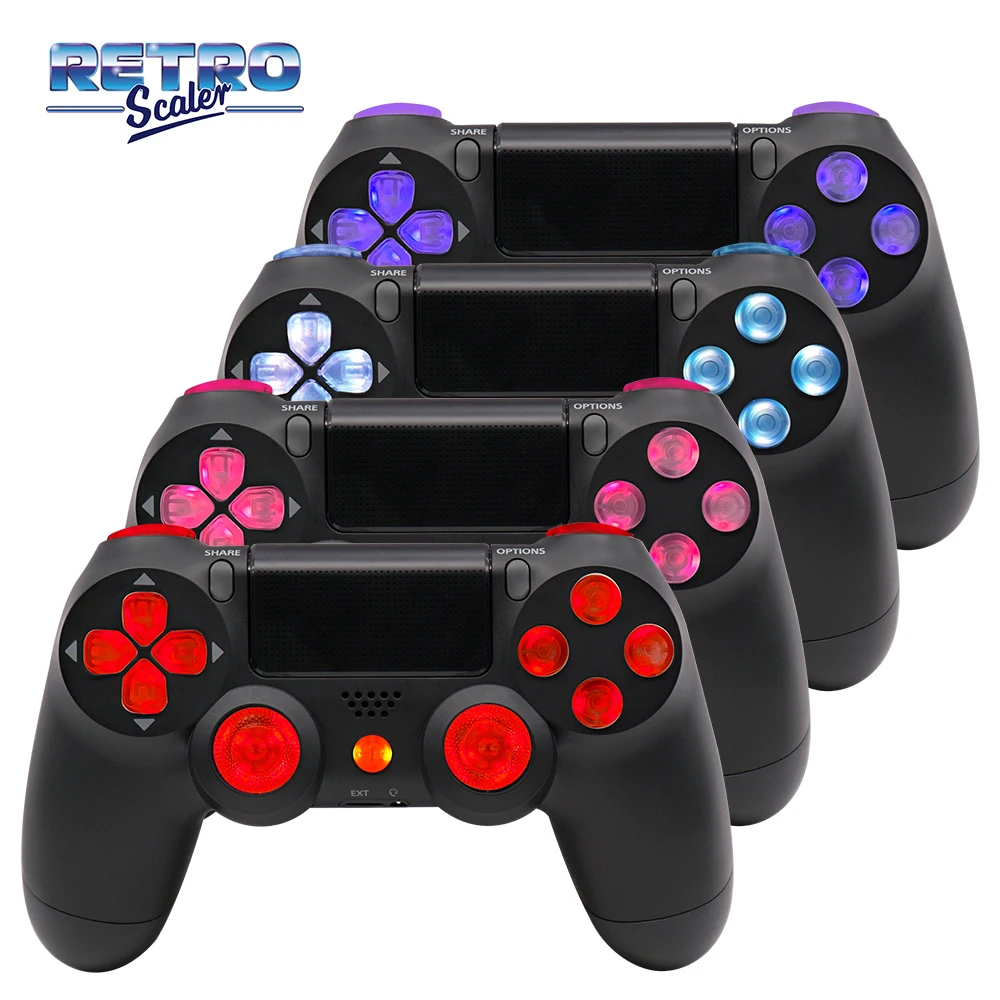 RetroScaler-Placa de luz LED de ocho colores para mando de PS4 (JDM-050 y JDM-055), accesorios No necesarios para soldar, Joysticks