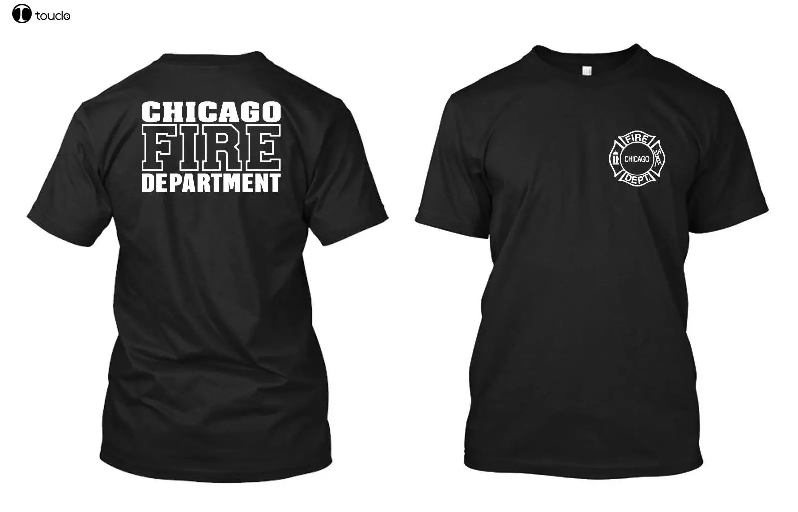 Hot Sale Men T Shirt Fashion Chicago Fire Department - Custom Men\'s Black T-Shirt Tee Summer T-shirt