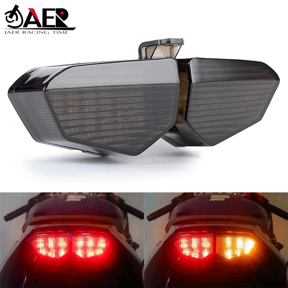 

Motorcycle Tail Light Integrated Turn Signals Brake Lights for Yamaha YZF R6 R6S XTZ 1200 Motorbike Tail Turn Flasher Lamp