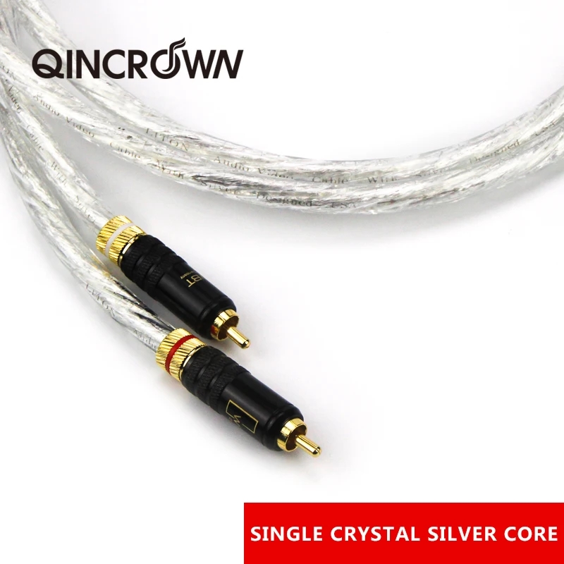 2RCA to 2RCA silver-plated wires HiFi decoder connection amplifier signal cables shielded wires CD player speaker cables