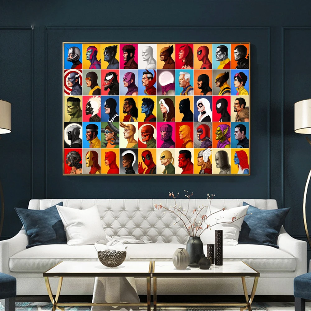 Marvel The Ultimate Super Heroes The Avengers X-Men Deadpool Doctor Strange All Good And Evil Characters Superheroes Wall Poster