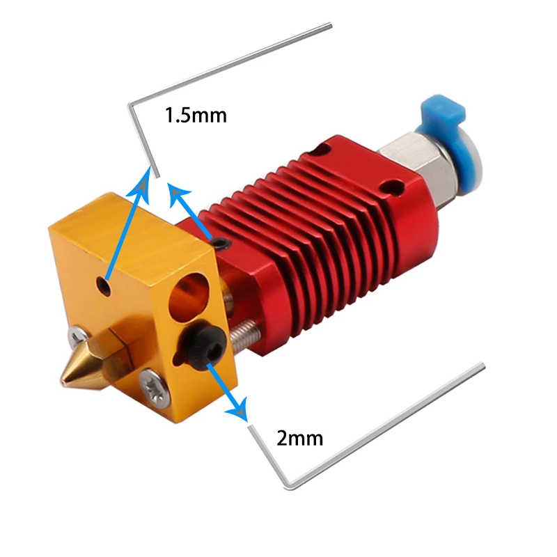 Clé hexagonale en acier au carbone pour imprimante 3D, clé Allen en forme de L, clé hexagonale, outils de retrait, figurine M2, M3, M5, 1.5mm, 2mm, 3mm, 4mm, 5 pièces