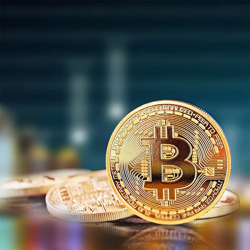 عملة بيتكوين مطلية بالذهب مجموعة فنية قابلة للجمع هدية تذكارية مادية كاساسيوس تشفير عملة معدنية عتيقة تقليد