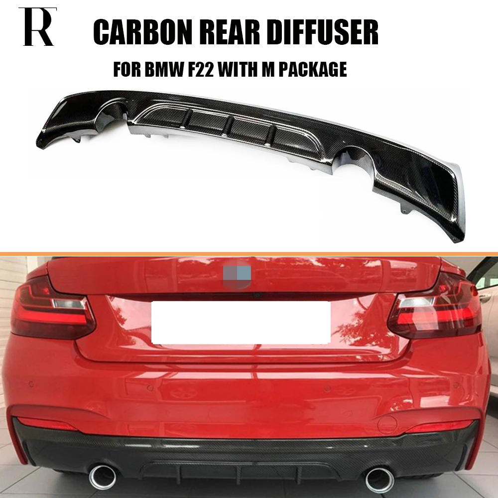 Carbon Fiber Rear Bumper Diffuser Splitter for BMW F22 220i 235i 240i with M Package 2014 - 2019