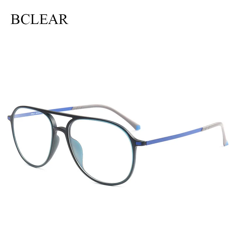 BCLEAR Fashion Plastic steel Double Bridge Eyeglasses Frames Colorful Men Women Prescription Optical Frame Retro Spectacles Hot