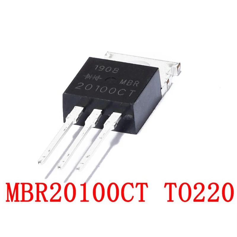 10PCS MBR20100CT TO-220 MBR20100 TO220 20100CT B20100G New and Original IC Chipset