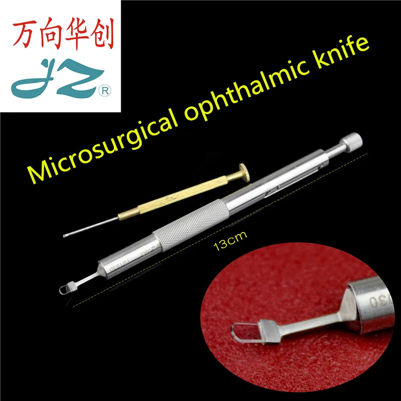 

JZ Ophthalmic surgical instruments medical microsurgery ophthalmic knife scleral tunnel round blade sapphire transparent blade