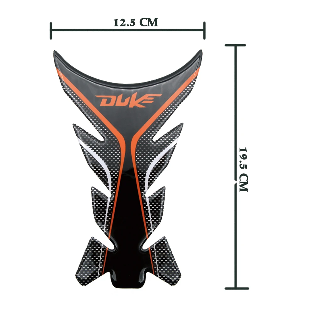 Motorcycle Tank Pad Decorative Sticker For KTM Duke 125 200 390 690 990 1290 Motor Fuel Tank Cover Protector Decal With Keychain