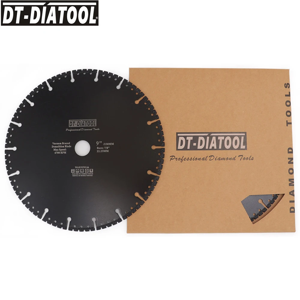 DT-DIATOOL 1Pc 9 "/230มม.อเนกประสงค์ตัดเพชรรื้อถอนDiscสำหรับคอนกรีตเสริมเหล็กsaw Blade
