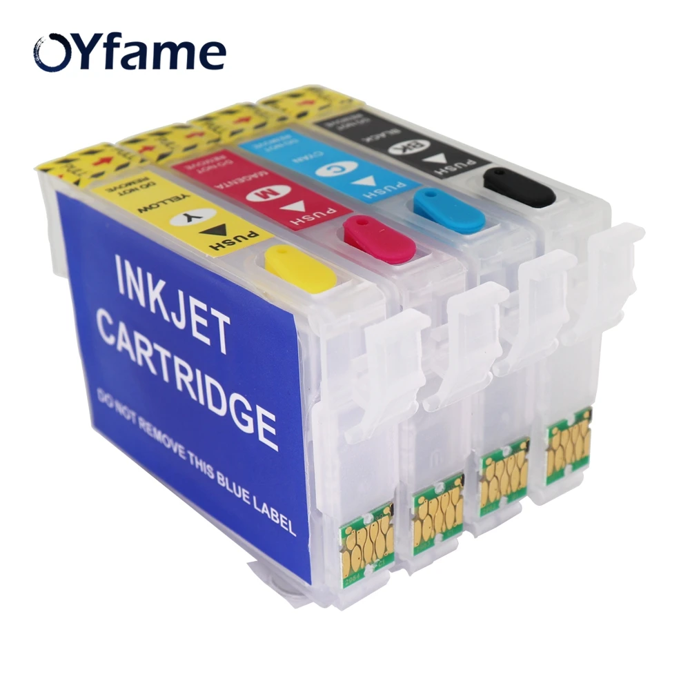 OYfame Europe T34XL T3471-T3474 Ink Cartridge refill For Epson Workforce Pro WF-3720 WF-3725 Printer with ARC Chip