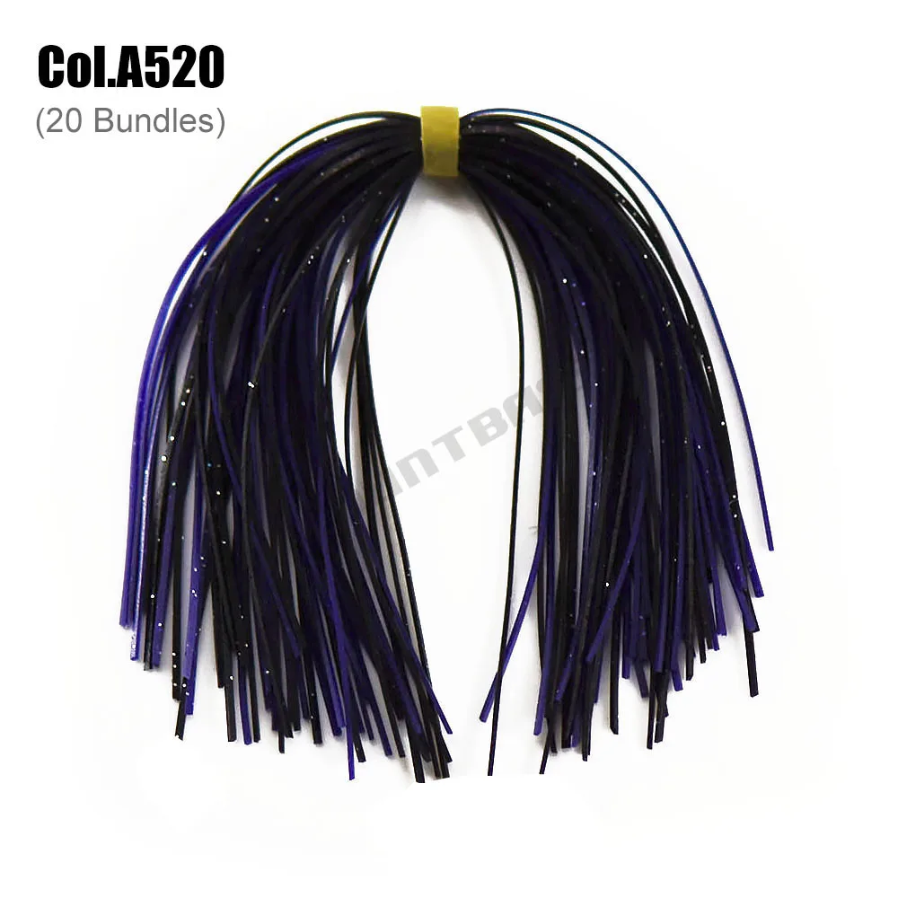 COUNTBASS 20 Bündel 50 Stränge Silikonröcke Angelzubehör, DIY Spinnerbatis Buzzbaits Gummi-Jig-Köder Tintenfischgummi – Detail 23