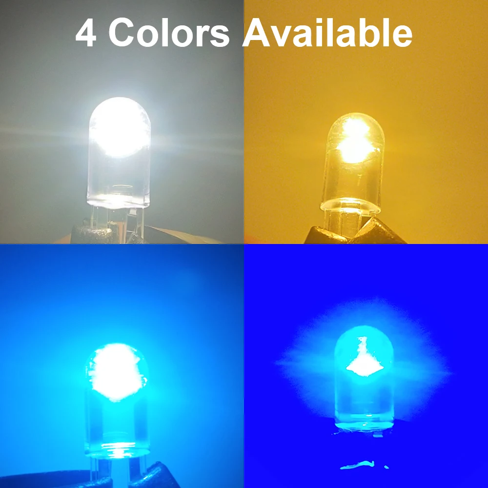 Auto Dome Read DRL Bulb 12V W5W Led T10 Car Light 10 Pcs Car License Plate Lamp COB Glass 6000K White  Ice Blue Universal