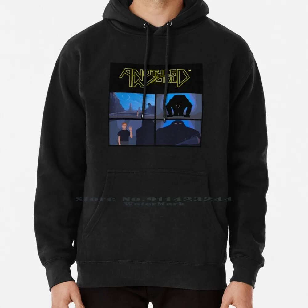 Another World #01 Hoodie Sweater 6xl Cotton Another World 01 Arcade Videogames 16 Bit 8 Bit Retro Pixel Art Pixelart Themasrix