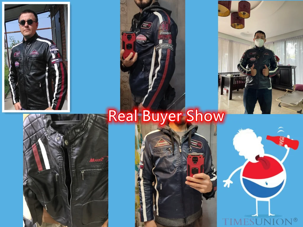 Vintage Motorcycle Jacket Men Fashion New Biker Leather Jacket Male Embroidery Bomber Coat Winter Fleece Pu Overcoat