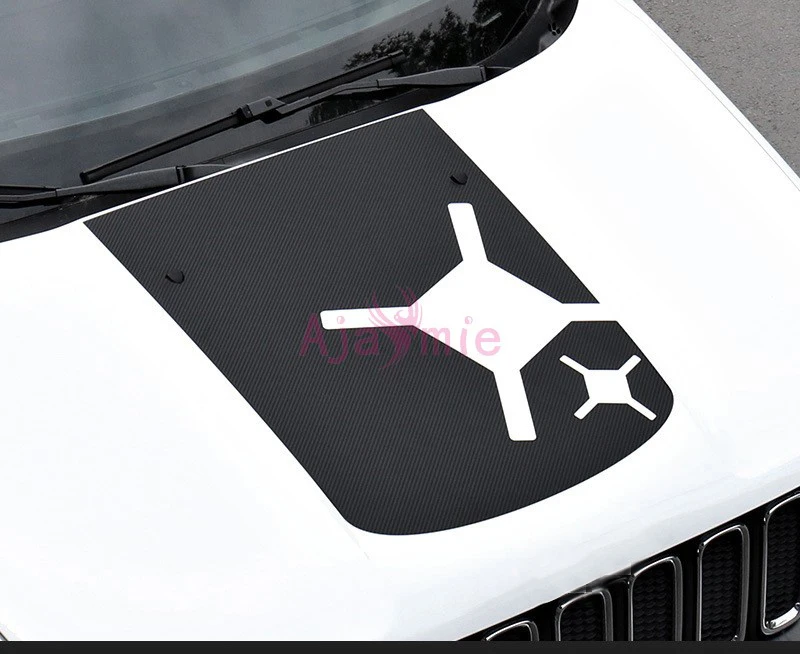 For Jeep Renegade 2016 2017 2018 Carbon Fiber Color Car Hood Film Decal Car Sticker Protector Styling Accessories