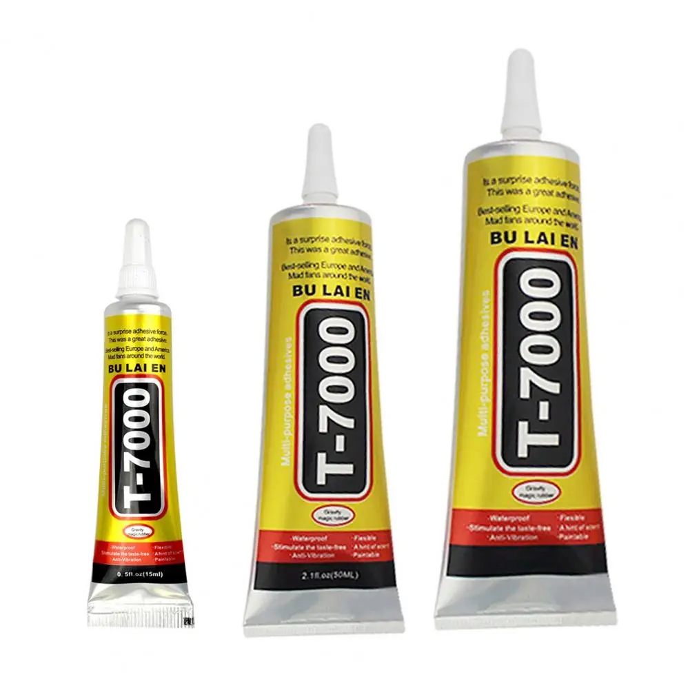 Pegamento líquido multiusos T7000, 2 uds., 15/50/110ml, para joyería artesanal, adhesivo, resina epoxi, reparación de teléfono, pegamento DIY