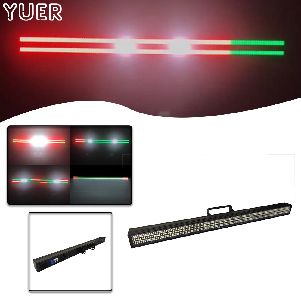 YUER NEW LED Pixel Strip Light DMX512 RDM DJ Disco Stage Effect Light Pixel Wall Washer Lamp RGB 4/16/168CH Strobe Bar