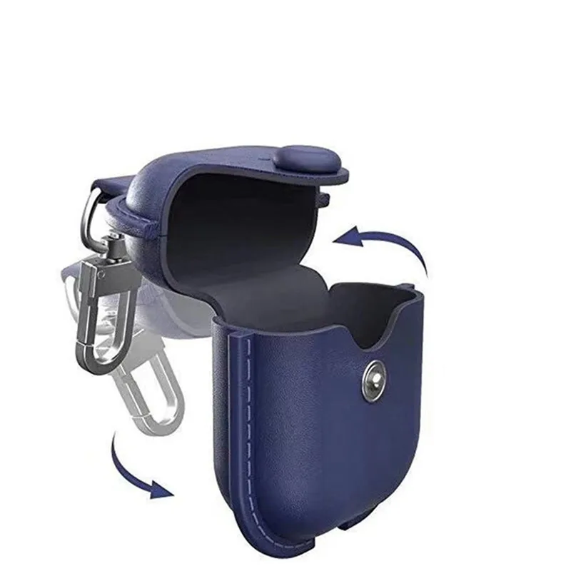 سماعة حالة ل أبل Airpods 1 2 حالة بلوتوث بو الجلود واقية غطاء ل Airpods 1 2 حالة fundas مربع واقية أكياس