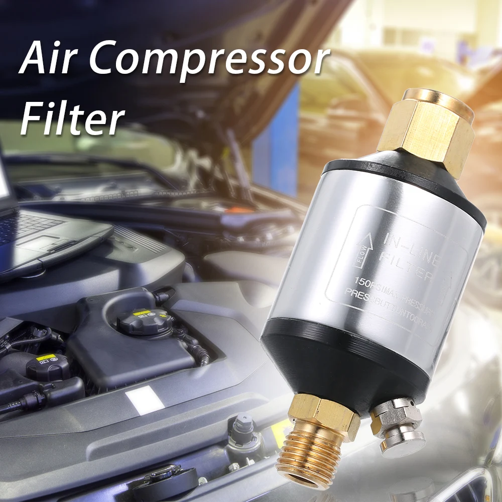 

Heavy Duty Air Compressor Filter Dryer for Sprayer Water Separator Plasma Cutter Air Line Filter Water Trap