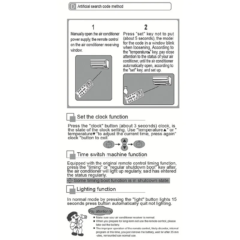 1pc Universal Wireless Air Remote Control K-1028E 1000 in 1 AC Digital LCD Remote Control for Air Conditioner Distant Control