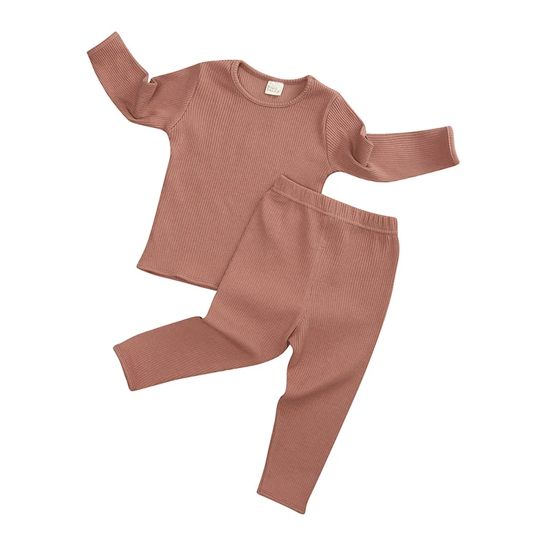 Kids Clothes Girls Thermal Loungewear Underwear Set Antumn Winter Long Sleeve Tops+ Pants Long Johns Suit Baby Boy Clothes Sets