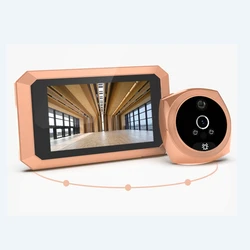 HD Digital Door Peephole Camera Smart Photo Video DoorViewer 24Hours Motion Detect Wide Angle Rechargeable Security Doorbell