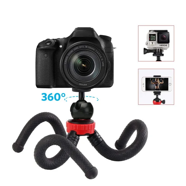Przenośny statyw biurkowy elastyczna ośmiornica podróżny uchwyt do statywu do telefonu komórkowego monopod kijek do selfie dla iPhone lustrzanka cyfrowa Gopro