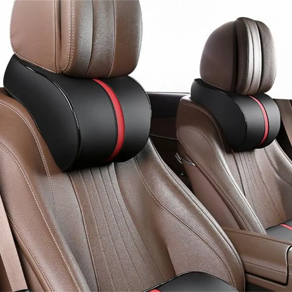 Car Pillow Head Rest 1 Piece Neck Rest Seat Head Safety Cushion Support Pad Memory Cotton Travelling Head Rest Holders