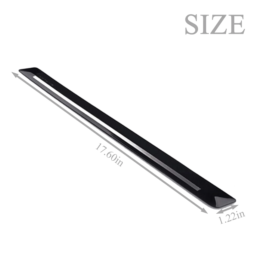 44.7 X 3.1CM 4pcs Car Bumper Protector Silane Guard Strip Chrome Sticker Front Rear Bumper Protector Rubber Black Universal New