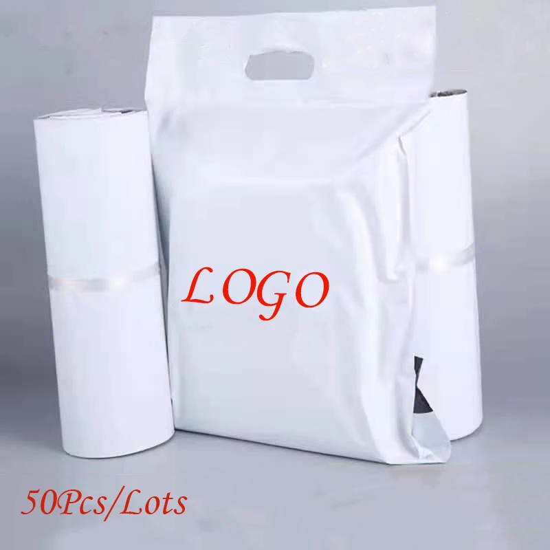 

50Pcs/Pack White Tote Express Bag Thicken Waterproof Self Adhesive Seal Pouch Mailing Bags Gift Packaging Bag Poly Mailer Bags