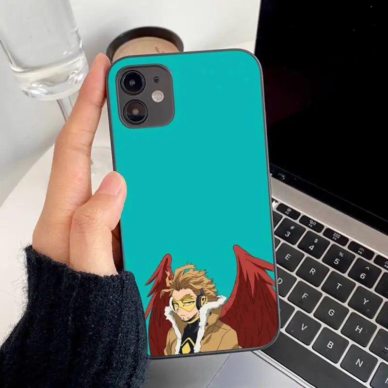 Anime MHA Hawks BNHA Phone Case for iPhone 11 12 13 mini pro XS MAX 8 7 6 6S Plus X 5S SE 2020 XR cover