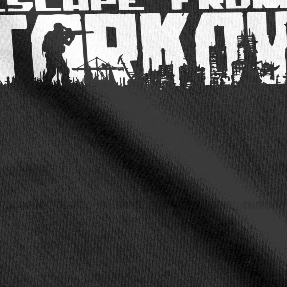 Escape From Tarkov Logo T Shirt for Men 100% Cotton Casual T-Shirt O Neck Survival Shooter Game Tees Short Sleeve Tops 5XL 6XL