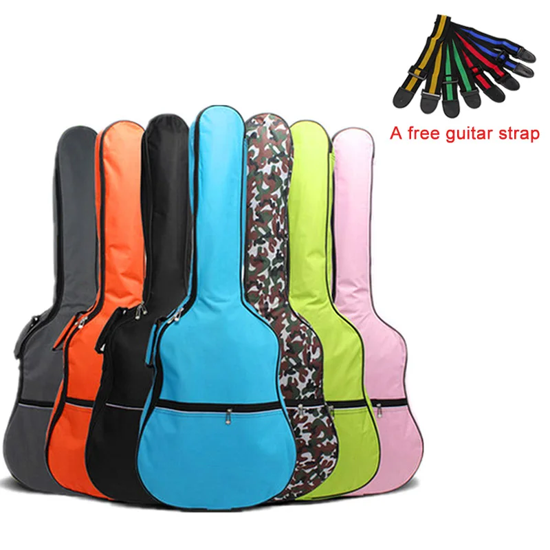 Scione 40/41 inchs Oxford Fabric Electric Guitar Case Colorful Bag Double Straps Pad 5mm Cotton Thickening Soft Cover