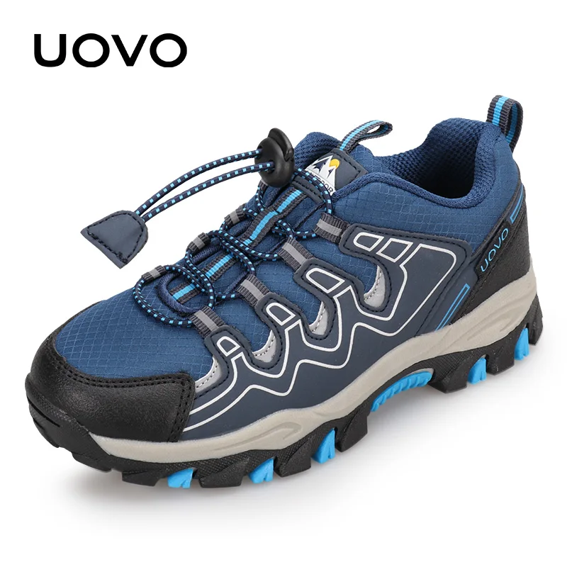 UOVO 2025 New Boys Girls Sports Children Footwear Outdoor Breathable Kids Hiking Shoes Spring And Autumn Sneakers Eur #27-39