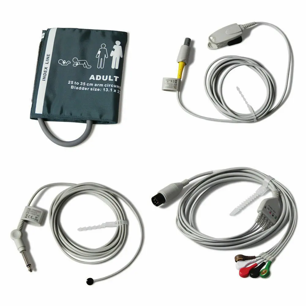 CONTEC CMS8000 Multi-Parameter Patient Monitor 12.1‘’ ICU CCU SPO2 Heart Rate Monitor RESP TEMP ECG PR (Printer, ETCO2 Choose)