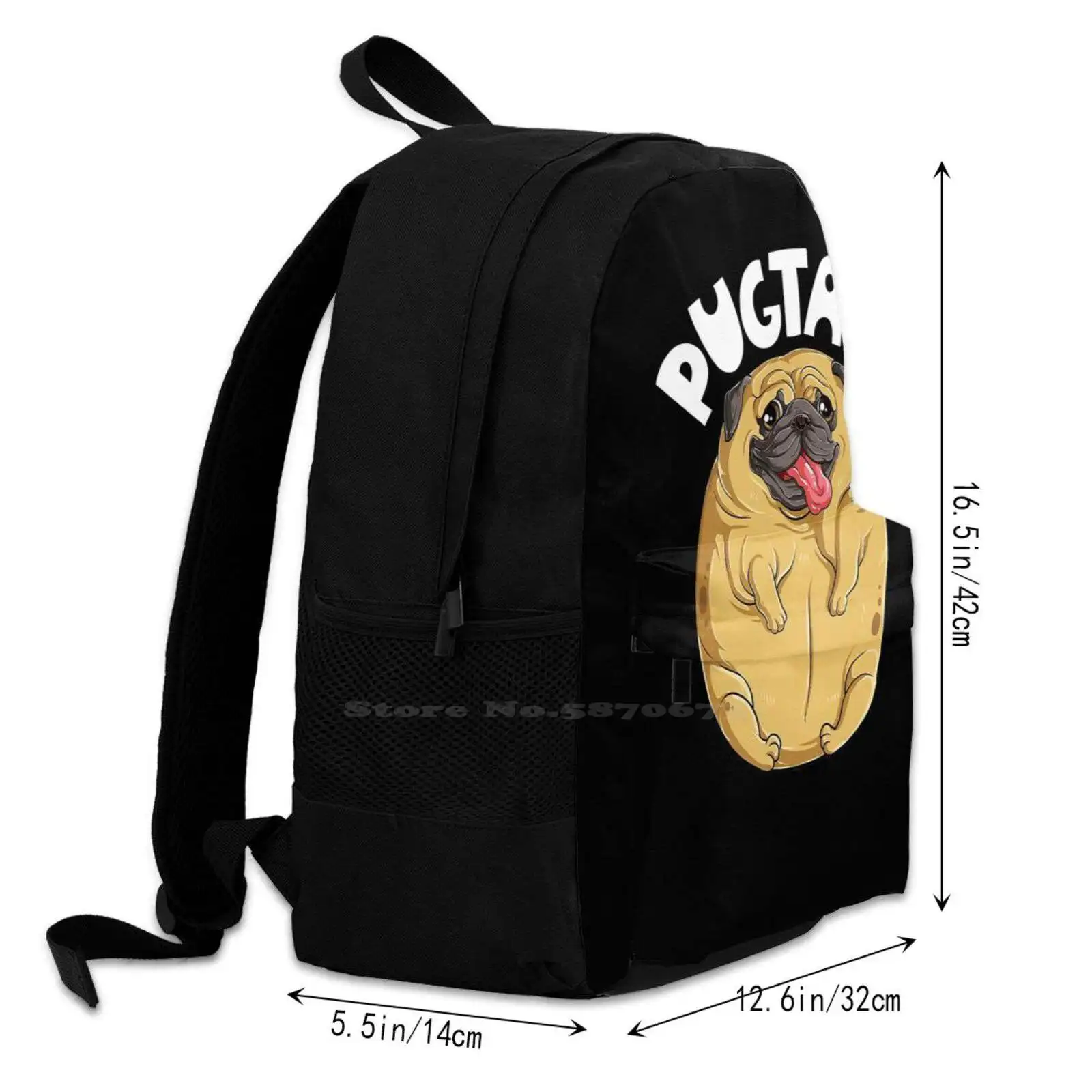 Pug kentang kemeja anjing pecinta kostum lucu keluaran baru tas sekolah tas ransel Pug kentang anjing pecinta kostum anjing lucu