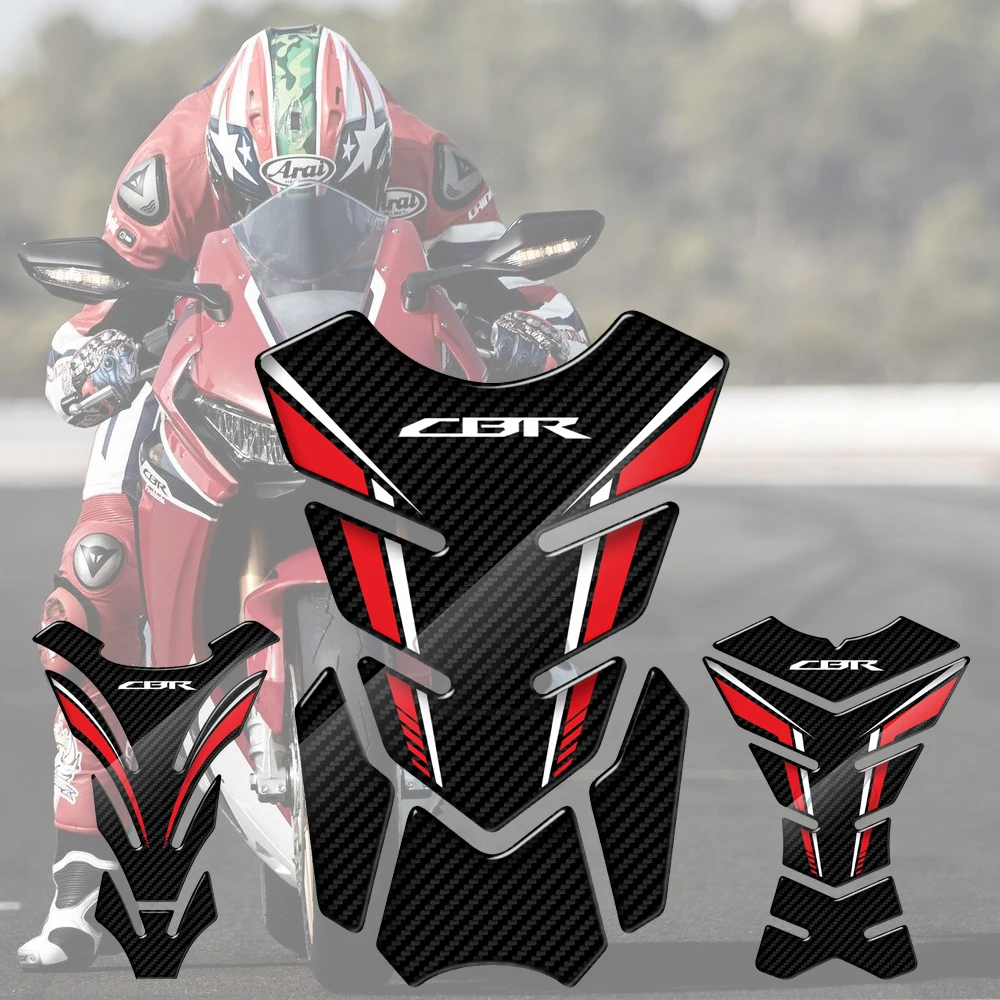 For Honda CBR 250RR 600RR 900RR 1000RR 650F 1100XX Fireblade 3D Carbon-look Motorcycle Tank Pad Protector Sticker