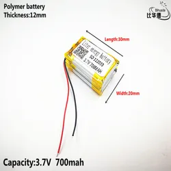 Litrowa bateria energetyczna Dobra jakość 3,7 V, 700 mAH, 122030   Polimerowy akumulator litowo-jonowy / litowo-jonowy do zabawek, POWER BANK, GPS, mp3, mp4