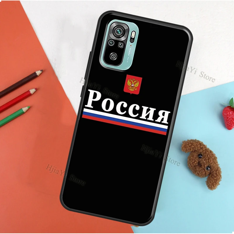 Russia Russian Flags Emblem For Xiaomi Redmi Note 10 Pro 7 8 9 8T 9S Phone Case For Redmi 9 9A 9C 9T K40 6A 7A 8A