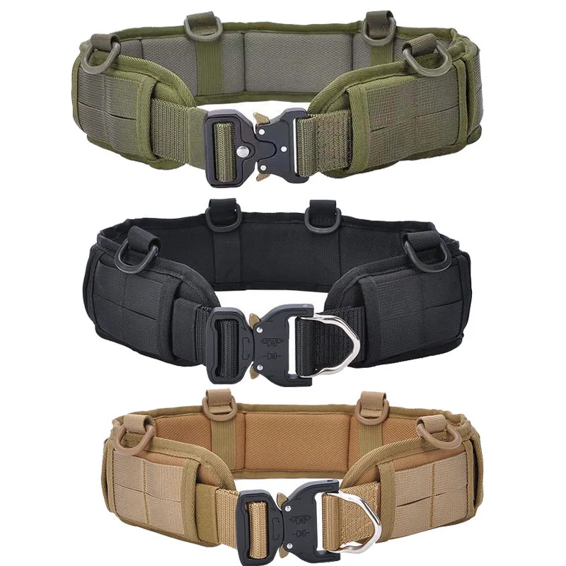 Tactical Outdoor Belt And Cummerbund Sets Quick Release Buckle MOLLE Hunting Outdoor Mens Belt Durable Two-in-One Cummerbunds