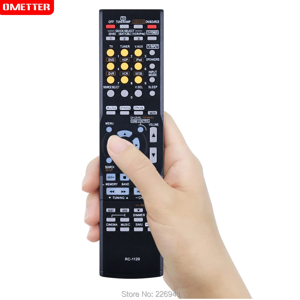 Replaced Remote Control RC-1120 RC1120 for Denon AV Receiver AVR-590 DHT590BA AVR-1610 Television Controller